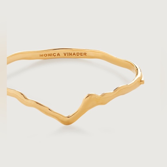 MONICA VINADER Amy Powney Wishbone Bangle 18k Gold Vermeil, Small, $298 - Picture 4 of 9